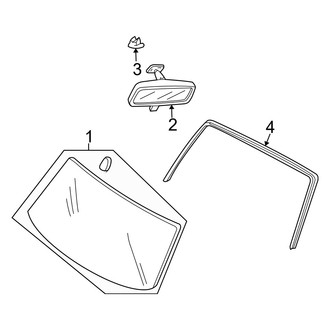 Mercury OE - Windshield - Glass (Convenience / Luxury / Premier)