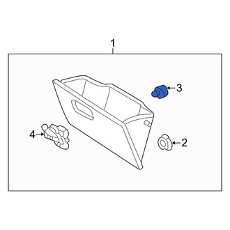 Mercury OE - Front Glove Box Door Bumper
