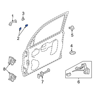 Mercury OE - Rear Forward Exterior Door Handle Pad