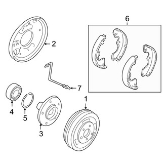 Mercury OE - Rear Suspension - Brake Components (Convenience / Luxury / Premier)