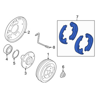 Mercury OE - Rear Drum Brake Shoe