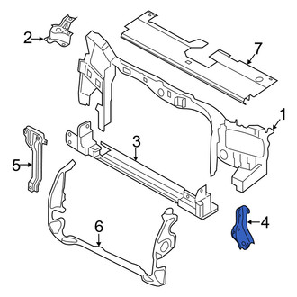 Mercury OE - Left Upper Radiator Support Tie Bar Bracket