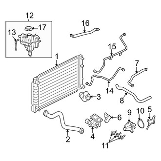 Mercury OE - Cooling - Radiator & Components (2.3L)