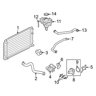 Mercury OE - Cooling - Radiator & Components (2.5L)