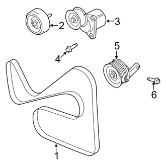 Mercury OE - Cooling - Belts & Pulleys (Base 2.5L)