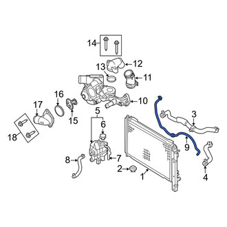 Mercury OE - Engine Coolant Overflow Hose