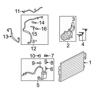 Mercury OE - Air Conditioner & Heater - Condenser, Compressor & Lines (2.3L)