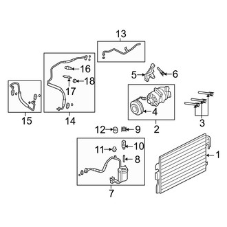 Mercury OE - Air Conditioner & Heater - Condenser, Compressor & Lines (Flex)