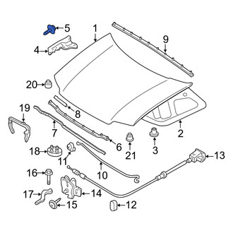 Mercury OE - Hood Hinge Bolt