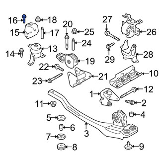 Mercury OE - Engine Mount Bolt