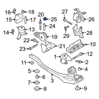 Mercury OE - Engine Mount Nut