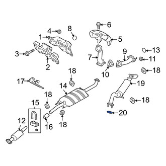 Mercury OE - Rear Forward Catalytic Converter Gasket