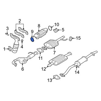 Mercury OE - Front Catalytic Converter Heat Shield Clamp