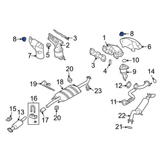 Mercury OE - Exhaust Manifold Nut