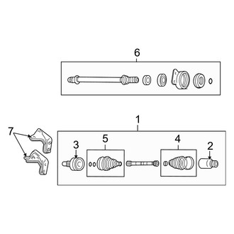 Mercury OE - Front Suspension - Drive Axles (Base 2.3L)