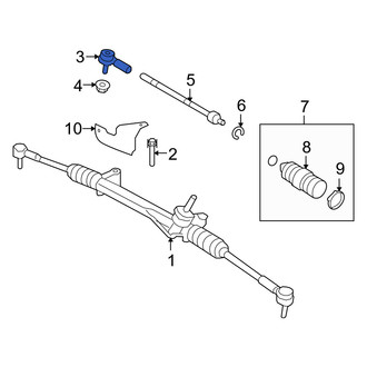 Mercury OE - Outer Steering Tie Rod End
