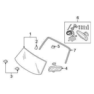 Mercury OE - Windshield - Glass (Base / Premier)