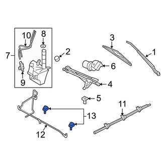 Mercury OE - Front Windshield Washer Nozzle