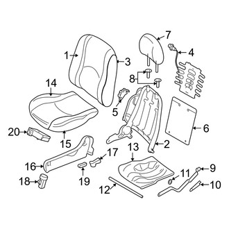 Mercury OE - Seats & Tracks - Front Seat Components (Flex / Gas)