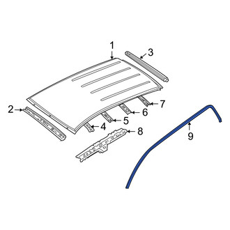 Mercury OE - Right Roof Panel Weatherstrip