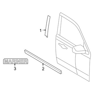 Mercury OE - Front Door - Exterior Trim (Base / Premier)