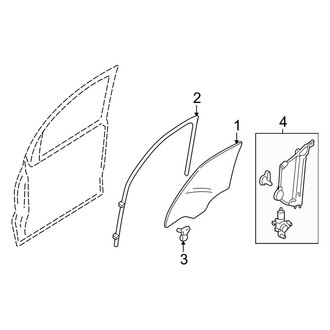 Mercury OE - Front Door - Glass & Hardware (Flex / Gas)