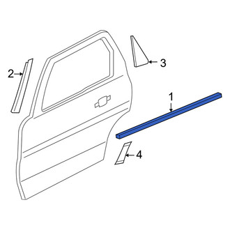 Mercury OE - Rear Left Door Window Belt Weatherstrip