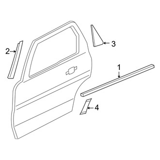 Mercury OE - Rear Door - Exterior Trim (Base / Premier)