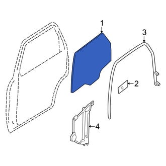 Mercury OE - Rear Right Door Glass