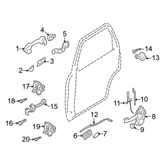 Mercury OE - Rear Door - Lock & Hardware (Base / Premier)