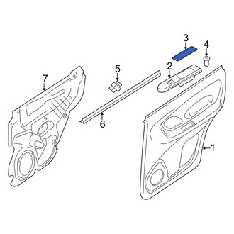 Mercury OE - Rear Door Window Switch Bezel Cap
