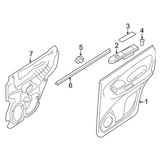 Mercury OE - Rear Door - Interior Trim (Base / Premier)