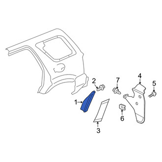 Mercury OE - Rear Left Body Trim Molding