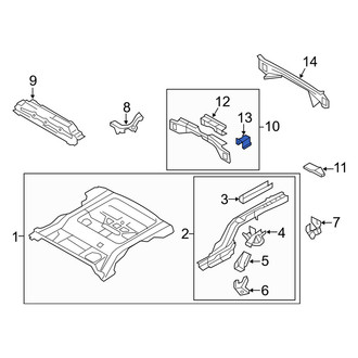Mercury OE - Rear Right Bumper Cover Bracket
