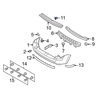Mercury OE - Rear Bumper Cover Screw