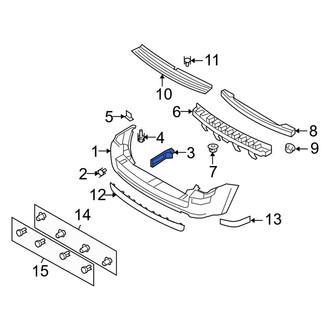 Mercury OE - Rear Left Bumper Cover Reinforcement