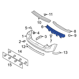 Mercury OE - Rear Bumper Impact Absorber