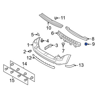 Mercury OE - Bumper Cover Reinforcement Nut
