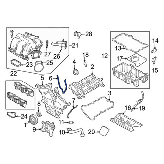 Mercury OE - Center Engine Timing Cover Gasket