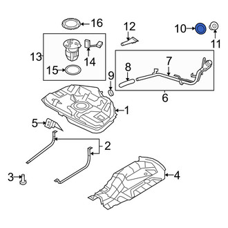 Mercury OE - Fuel Filler Neck Mount Plate