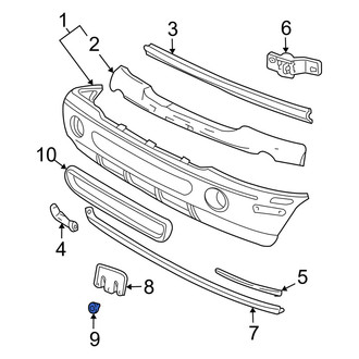 Mercury OE - Front License Plate Bracket Screw