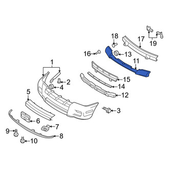 Mercury OE - Front Upper Bumper Cover Reinforcement