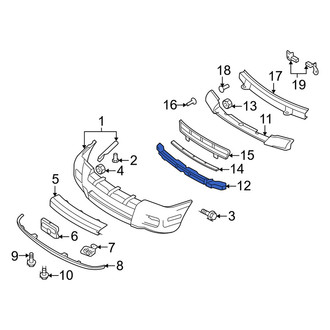 Mercury OE - Front Lower Bumper Cover Reinforcement