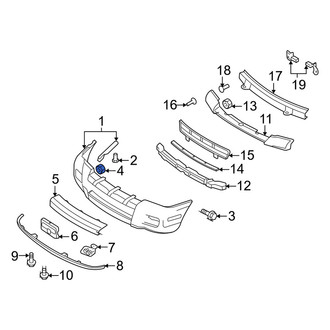 Mercury OE - Front Bumper Cover Nut