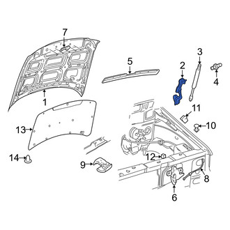 Mercury OE - Front Left Hood Hinge