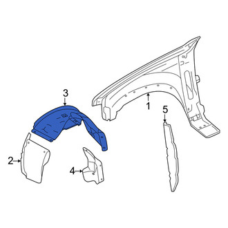 Mercury OE - Front Left Fender Splash Shield