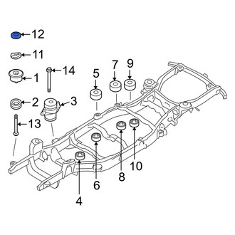Mercury OE - Body Mount Cushion Washer