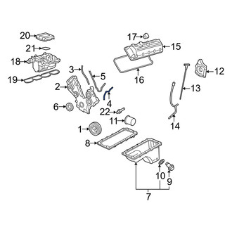 Mercury OE - Center Engine Timing Cover Gasket
