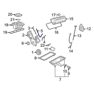 Mercury OE - Center Engine Timing Cover Gasket