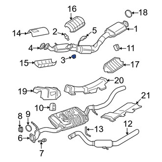Mercury OE - Exhaust Flange Nut